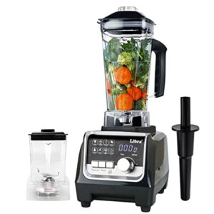 Libra 2200 Watt Digital Blender Machine | Commercial Blender Mixer With 100% Copper Motor, 8 Pre-Set Function, Timer And 2 Bpa Free Jars | Heavy Duty Professional Electric Blender